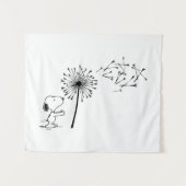 Snoopy met Dandelion Wandkleed (Voorkant (horizontaal))