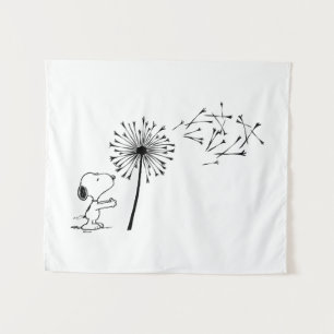 Snoopy met Dandelion Wandkleed
