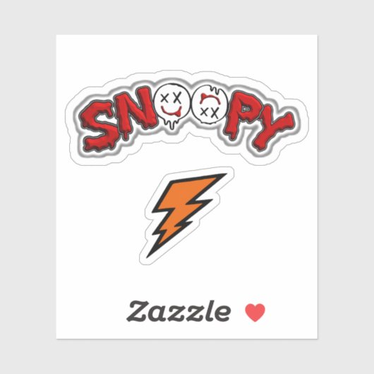 SnOOpY Motorcycle Sticker (Feuille)