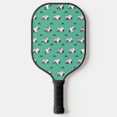 Snoopy Mustaches en Blauwgroen Patroon Pickleball Paddle (Voorkant)