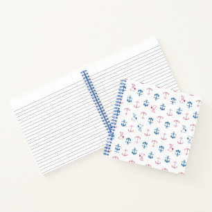 Snoopy Nautical Anchor Pattern Notitieboek