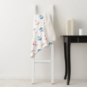 Snoopy Nautical Anchor Pattern Sherpa Deken (In situ)