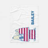 Snoopy op 4 juli Dog House Fleece Deken (Voorkant)