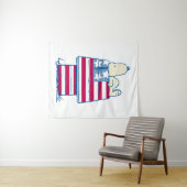 Snoopy op 4 juli Dog House Wandkleed (In Situ (horizontaal))