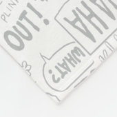 Snoopy op Black White Comics Fleece Deken (Hoek)