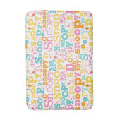 Snoopy Pastel Text Pattern Badmat (Voorkant Verticaal)