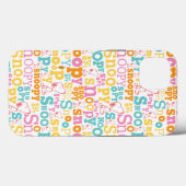 Snoopy Pastel Text Pattern Case-Mate iPhone Case (Achterkant (horizontaal))