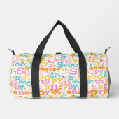 Snoopy Pastel Text Pattern Plunjezak (Voorkant)