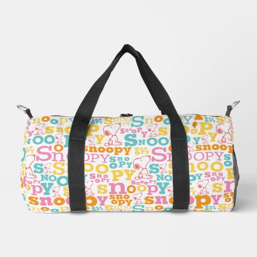 Snoopy Pastel Text Pattern Plunjezak (Voorkant)