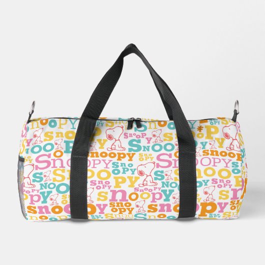 Snoopy Pastel Text Pattern Plunjezak (Achterkant)