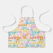 Snoopy Pastel Text Pattern Schort (Voorkant)