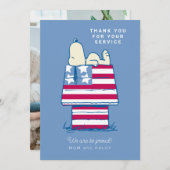 Snoopy Patriotic | Dank u Feestdagenkaart (Voorkant / Achterkant)