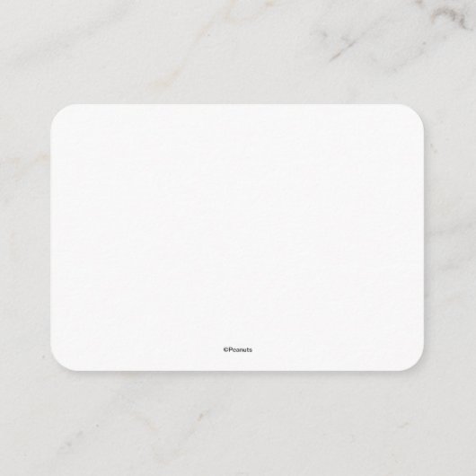 Snoopy Peanuts-Baby shower | Diaper Raffle Informatiekaartje (Achterkant)