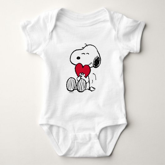 Snoopy | Petit cœur bébé body (Devant)