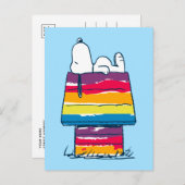 Snoopy | Rainbow Dog House Briefkaart (Voorkant / Achterkant)