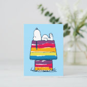 Snoopy | Rainbow Dog House Briefkaart (Staand voorkant)