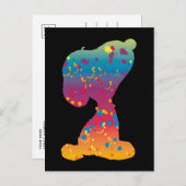 Snoopy Rainbow Graffiti Silhouette Briefkaart (Voorkant / Achterkant)