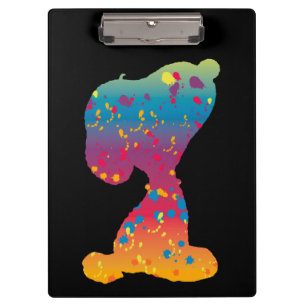 Snoopy Rainbow Graffiti Silhouette Klembord