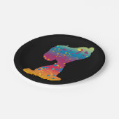 Snoopy Rainbow Graffiti Silhouette Papieren Bordje (Gekanteld)