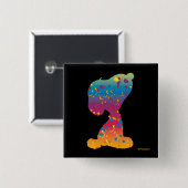 Snoopy Rainbow Graffiti Silhouette Vierkante Button 5,1 Cm (Voorkant /achterkant)