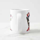 Snoopy Sewing 4 juli vlag Extra Grote Beker (Achterkant)