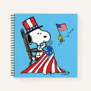 Snoopy Sewing 4 juli vlag Notitieboek