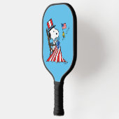 Snoopy Sewing 4 juli vlag Pickleball Paddle (Links)