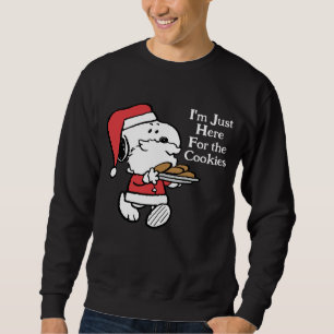 Snoopy Sinterklaas Ik ben hier alleen voor de ko Trui