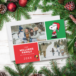 Snoopy Sinterklaas Kerstmis Familie Foto Collage Feestdagenkaart