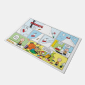 Snoopy Sled Riding Food Dish Deurmat (Schuin)