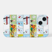 Snoopy Sled Riding Food Dish iPhone 15 Hoesje (Achterkant horizontaal)