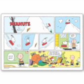 Snoopy Sled Riding Food Dish Sticker (Voorkant)