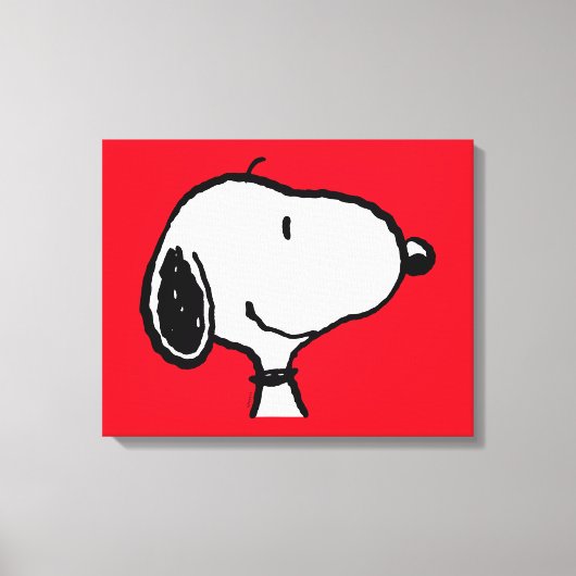Snoopy Smile Giggle Laugh Canvas Afdruk (Voorkant)