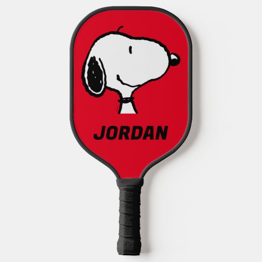 Snoopy Smile Giggle Laugh | Jouw namen toevoegen Pickleball Paddle (Achterkant)