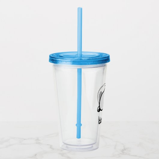 Snoopy Smile Giggle Laugh Pattern Acryl Drinkbeker (Rechts)