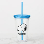 Snoopy Smile Giggle Laugh Pattern Acryl Drinkbeker (Voorkant)