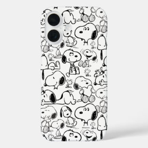 Snoopy Smile Giggle Laugh Pattern iPhone 16 Hoesje