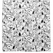 Snoopy Smile Giggle Laugh Pattern Douchegordijn (Voorkant)