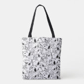 Snoopy Smile Giggle Laugh Pattern Draagtas (Achterkant)