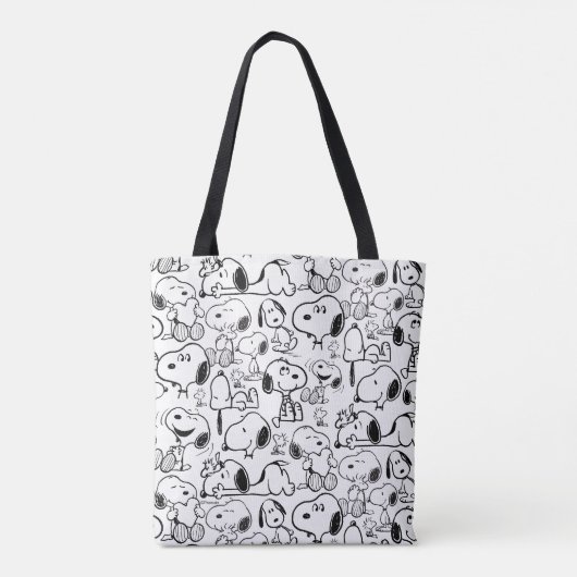 Snoopy Smile Giggle Laugh Pattern Draagtas (Achterkant)