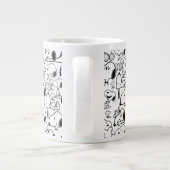 Snoopy Smile Giggle Laugh Pattern Extra Grote Beker (Achterkant)