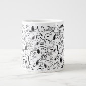 Snoopy Smile Giggle Laugh Pattern Extra Grote Beker (Voorkant)