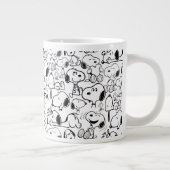 Snoopy Smile Giggle Laugh Pattern Extra Grote Beker (Rechts)
