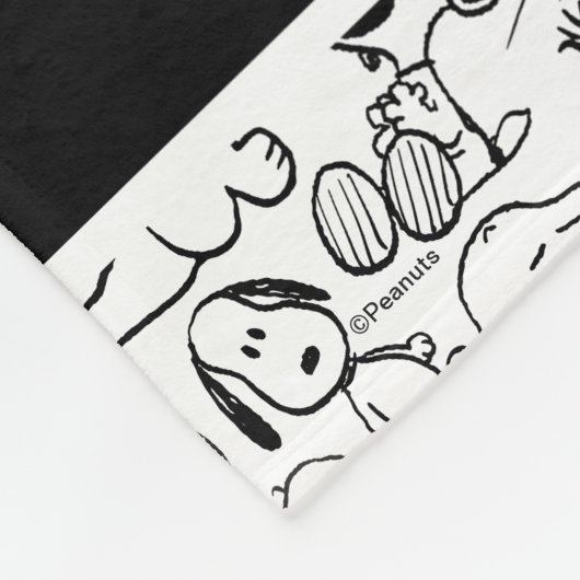 Snoopy Smile Giggle Laugh Pattern Fleece Deken (Hoek)