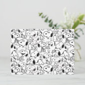 Snoopy Smile Giggle Laugh Pattern Kaart (Staand voorkant)