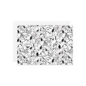 Snoopy Smile Giggle Laugh Pattern Kaart (Voorkant / Achterkant in situ)