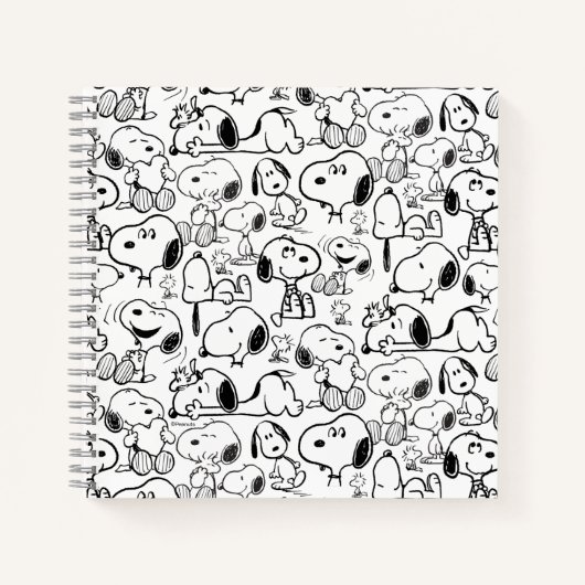 Snoopy Smile Giggle Laugh Pattern Notitieboek (Voorkant)