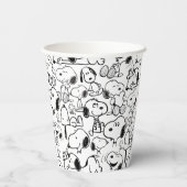 Snoopy Smile Giggle Laugh Pattern Papieren Bekers (Achterkant)