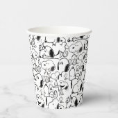 Snoopy Smile Giggle Laugh Pattern Papieren Bekers (Rechts)
