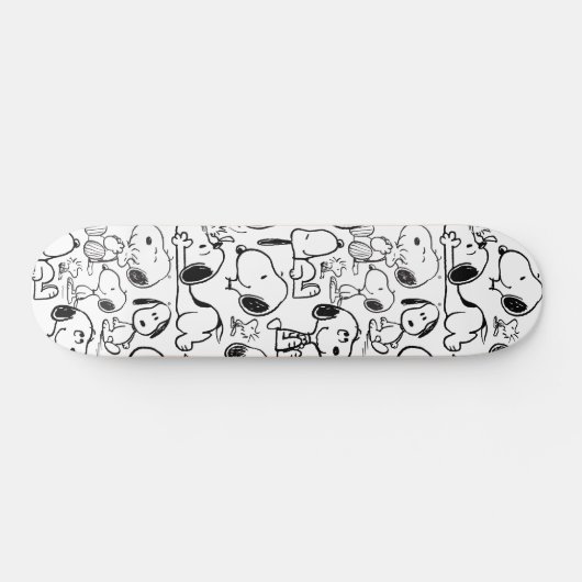 Snoopy Smile Giggle Laugh Pattern Skateboard (Horizontaal)